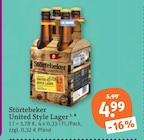 United Style Lager von Störtebeker im aktuellen tegut Prospekt für 4,99 €