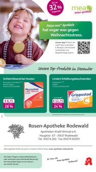 mea - meine apotheke Prospekt der Woche "Unsere Dezember-Angebote" Seite 1, 01.12.2025 bis 31.12.2025 für Rodewald Aktueller mea - meine apotheke Prospekt "Unsere Dezember-Angebote" Seite 1 von 4 Seiten für Rodewald