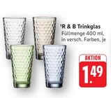 Trinkglas im Angebot bei E center in Bruchsal Trinkglas Angebote von R & B bei E center Bruchsal für 1,49 €