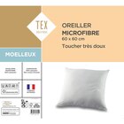 Oreiller "Microfibre" - TEX HOME en promo chez Carrefour La Rochelle à 9,99 €