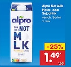 Not Milk Hafer- oder Sojadrink von alpro für 1,49 € bei Netto Marken-Discount im Angebot Not Milk Hafer- oder Sojadrink von alpro im aktuellen Netto Marken-Discount Prospekt