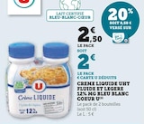 Creme liquide uht fluide et legere 12% mg bleu blanc coeur u à Super U dans Ernolsheim-Bruche