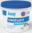 Spachtelmasse "Uniflott Finish" oder  „Uniflott“ von Knauf im aktuellen Hellweg Prospekt