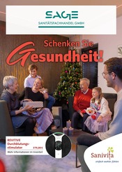 Aktueller Sage Sanitätsfachhandel GmbH Prospekt mit Massagegerät, "Schenken Sie Gesundheit!", Seite 1