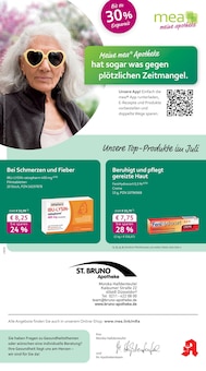 mea - meine apotheke Prospekt der Woche "Unsere Juli-Angebote" Seite 1, 01.07.2025 bis 31.07.2025 für Düsseldorf Aktueller mea - meine apotheke Prospekt "Unsere Juli-Angebote" Seite 1 von 4 Seiten für Düsseldorf