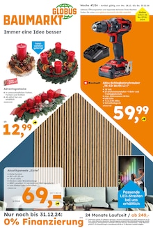 Prospectus Globus-Baumarkt à La Breme d'Or, "GLOBUS BAUMARKT Immer eine Idee besser", 16 pages de promos valables du 18/11/2024 au 23/11/2024