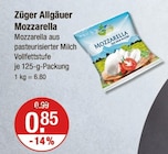 Allgäuer Mozzarella von Züger im aktuellen V-Markt Prospekt für 0,85 €