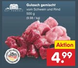 Gulasch gemischt im Angebot bei Netto Marken-Discount in Dresden Gulasch gemischt Angebote von Gut Ponholz bei Netto Marken-Discount Dresden für 4,99 €