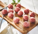 30 BOULETTES AU BŒUF : PRÉPARATION DE VIANDE BOVINE HACHÉE (74%) ET DE FIBRES VÉGÉTALES - Netto à Clichy-sous-Bois 30 BOULETTES AU BŒUF : PRÉPARATION DE VIANDE BOVINE HACHÉE (74%) ET DE FIBRES VÉGÉTALES en promo chez Netto Clichy-sous-Bois à 7,59 €