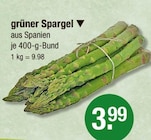 grüner Spargel von  im aktuellen V-Markt Prospekt für 3,99 €