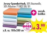 Jersey-Spannbetttuch für 3,99 € bei SB Möbel Boss im Angebot Jersey-Spannbetttuch im aktuellen SB Möbel Boss Prospekt