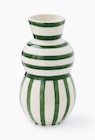 Vase rayé 15x31cm en faïence en promo chez Monoprix Bordeaux Saint Christoly Bordeaux à 25,19 €