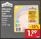 Hähnchenbrustfilet oder Putenbrust im Angebot bei Netto Marken-Discount in Lingen Hähnchenbrustfilet oder Putenbrust Angebote von HOFMAIER bei Netto Marken-Discount Lingen für 1,29 €