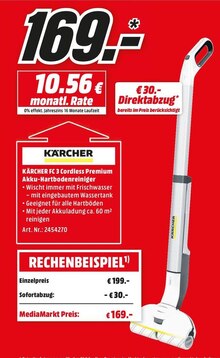 FC 3 Cordless Premium Akku-Hartbodenreiniger bei Media-Markt in Oberhausen FC 3 Cordless Premium Akku-Hartbodenreiniger im Angebot bei Media-Markt Oberhausen für 169,00 €