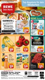 Aktueller REWE Supermarkt Prospekt in Bönen und Umgebung, "Dein Markt" mit 31 Seiten, 15.09.2025 - 20.09.2025