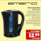 Wasserkocher im Angebot bei Marktkauf in Görlitz Wasserkocher Angebote von Emerio bei Marktkauf Görlitz für 12,99 €