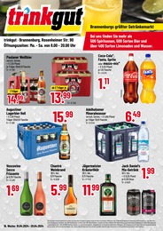 Aktueller Trinkgut Prospekt, "Brannenburgs größter Getränkemarkt!", mit Angeboten der Woche, gültig von 15.04.2024 bis 15.04.2024