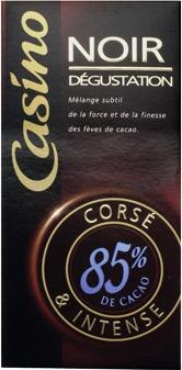 Chocolat Noir Dégustation 85% de Cacao Corsé & Intense