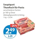 Thunfisch für Pasta von Saupiquet im aktuellen V-Markt Prospekt für 2,49 €