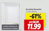 Duo Rollo Klemmfix Angebote bei Lidl Memmingen für 11,99 €