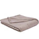 Plaid flanelle uni - TEX BASIC en promo chez Carrefour Brest à 6,99 €