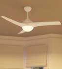 Ventilateur de plafond avec éclairage Linto coloris blanc pour pièce de 25 m2 Ø 132 cm - GOODHOME - Castorama à Dunkerque Ventilateur de plafond avec éclairage Linto coloris blanc pour pièce de 25 m2 Ø 132 cm - GOODHOME en promo chez Castorama Dunkerque à 99,90 €