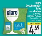 Geschirrspül-Tabs von claro im aktuellen EDEKA Prospekt für 4,49 €