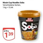 Nissin Cup Noodles Soba Angebote bei GLOBUS Krefeld für 1,39 €