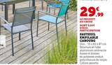 Fauteuil empilable Cabourg - Hyper U à Mulhouse Fauteuil empilable Cabourg en promo chez Hyper U Mulhouse à 29,99 €