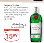 Original Angebote von Tanqueray bei GLOBUS Bensheim für 15,99 €