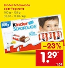 Schokolade von Kinder im aktuellen Netto Marken-Discount Prospekt für 1,29 €