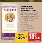 Paillage de chanvre - 30l - Paradisio en promo chez Animalis Paillage de chanvre - 30l - Paradisio dans le catalogue Animalis