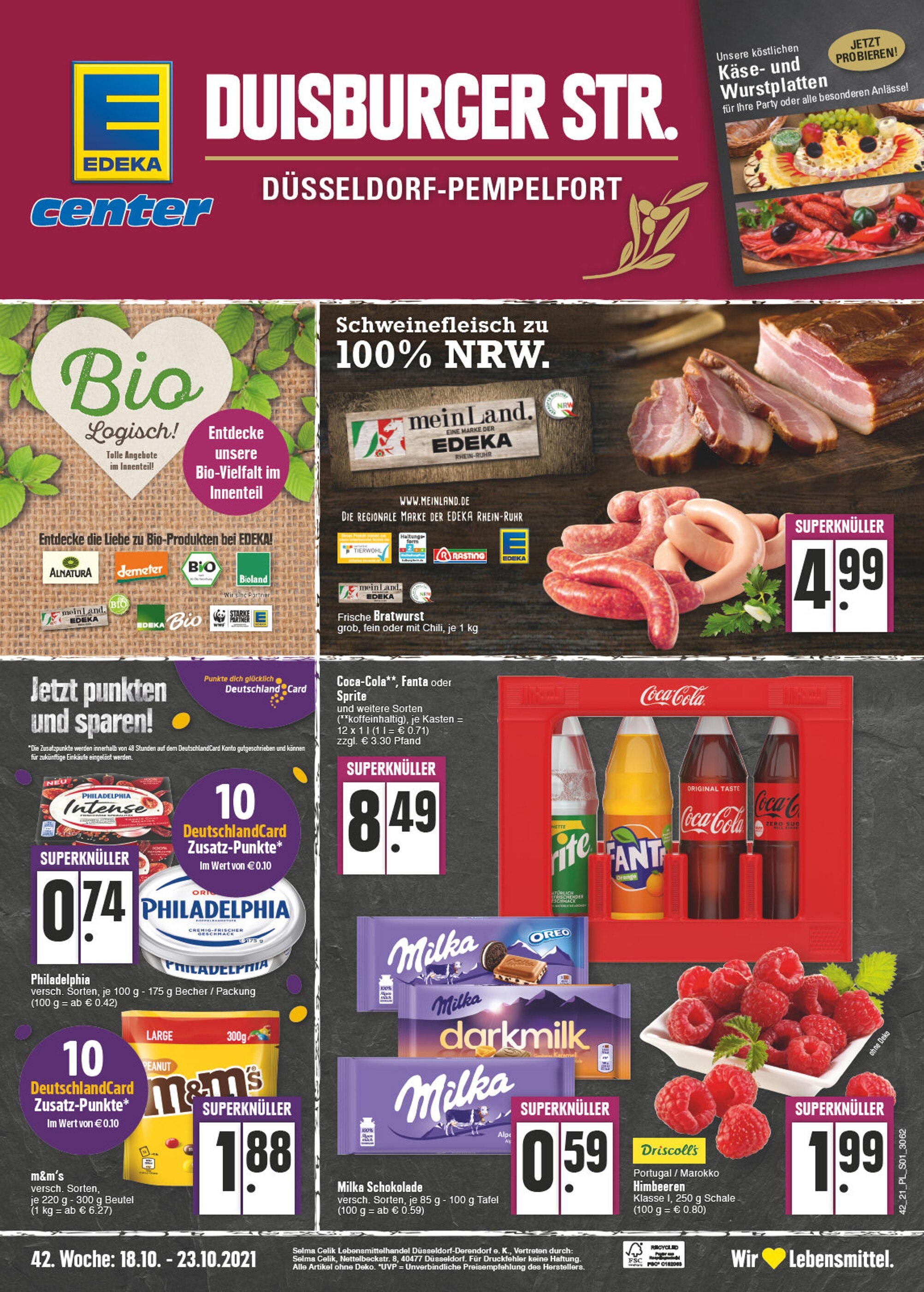EDEKA Prospekt für Düsseldorf mit 16 Seiten EDEKA Prospekt für Düsseldorf: "Aktuelle Angebote", 16 Seiten, 18.10.2021 - 23.10.2021