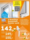3-Scheiben Kunststofffenster weiß von Wink Haus für 3,00 € bei Globus-Baumarkt im Angebot 3-Scheiben Kunststofffenster weiß von Wink Haus im aktuellen Globus-Baumarkt Prospekt
