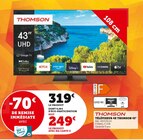 Téléviseur 4K 43" à Super U dans Aignay-le-Duc