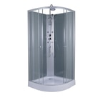Promo Cabine de douche d'angle ronde fond - Gris - 90x90x225cm à 299,00 € dans le catalogue Brico Cash à Ambérieu-en-Bugey