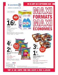 Prospectus E.Leclerc à Montmorillon, "MAXI FORMATS MAXI ÉCONOMIES", 56 pages, 26/08/2025 - 06/09/2025