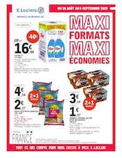 Catalogue Supermarchés E.Leclerc en cours à Villefagnan et alentours, "MAXI FORMATS MAXI ÉCONOMIES", 56 pages, 26/08/2025 - 06/09/2025