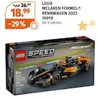 MCLAREN FORMEL-1 RENN-WAGEN 2023 von LEGO im aktuellen Müller Prospekt für 18,99 €