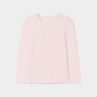 T-shirt coton manches longues à fronces rose clair fille - La Halle T-shirt coton manches longues à fronces rose clair fille à 3,99 € dans le catalogue La Halle