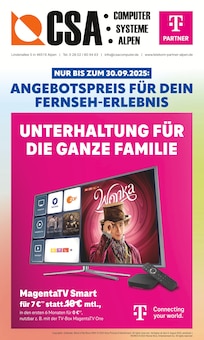 CSA Computer Prospekt ANGEBOTSPREIS FÜR DEIN FERNSEH-ERLEBNIS mit 12 Seiten