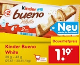 Bueno White von Kinder für 1,19 € bei Netto Marken-Discount im Angebot Bueno White von Kinder im aktuellen Netto Marken-Discount Prospekt