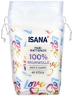Maxi Wattepads von Isana für 0,59 € bei Rossmann im Angebot Maxi Wattepads von Isana im aktuellen Rossmann Prospekt