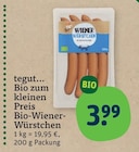 Bio-Wiener-Würstchen im Angebot bei tegut in Bensheim Bio-Wiener-Würstchen Angebote von tegut... bei tegut Bensheim für 3,99 €