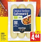 Berliner Currywurst von Berlin Bio Original für 4,44 € bei E center im Angebot Berliner Currywurst von Berlin Bio Original im aktuellen E center Prospekt