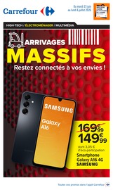 Promos Smartphone dans le catalogue "ARRIVAGES MASSIFS" de Carrefour Smartphone en promo dans le catalogue Carrefour à la page 1