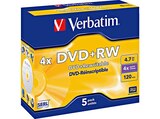 43229 DVD+RW 4X Rohling 5er Jewelcase von VERBATIM im aktuellen MediaMarkt Saturn Prospekt für 8,99 €