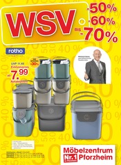Aktueller Möbelzentrum Pforzheim Prospekt mit Mülleimer, "WSV Teil 2", Seite 1