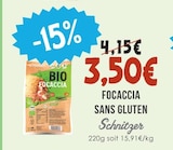 Focaccia sans gluten - SCHNITZER dans le catalogue Naturalia