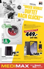 Aktueller MEDIMAX Prospekt mit Waschmaschine, "UNSER HERBST DUFTET NACH GLÜCK!", Seite 1